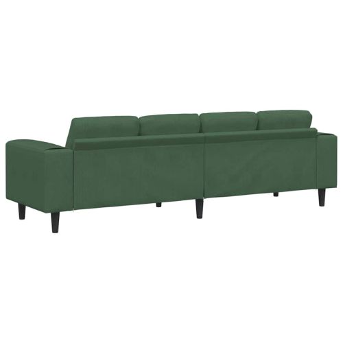 Диван Тъмен зелен 250 x 77 x 76 см Кордюрова тъкан
