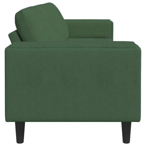 Диван Тъмен зелен 250 x 77 x 76 см Кордюрова тъкан