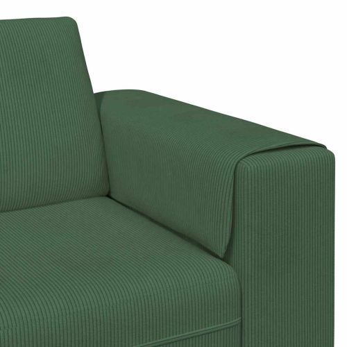 Диван Тъмен зелен 250 x 77 x 76 см Кордюрова тъкан