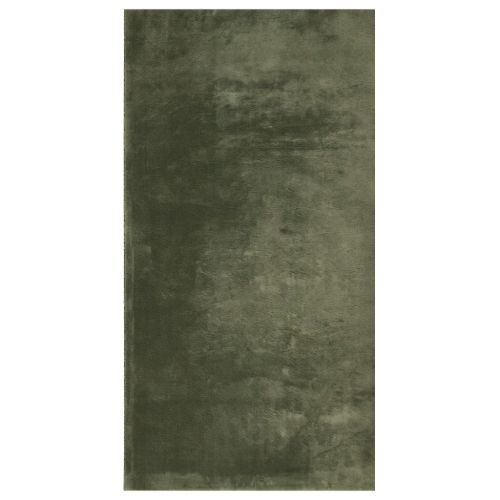 Килим HUARTE с къс косъм, мек и миещ се, горско зелен 60x110 см