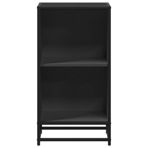 Шкаф за книги Черен 40x35x76 cm Инженерна дървесина