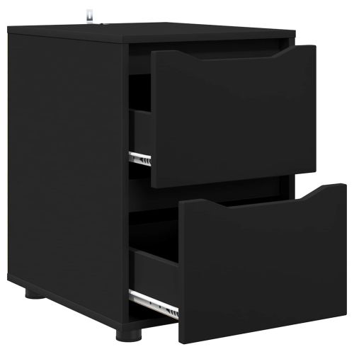 Шкаф за съхранение 40 x 48 x 57 см Инженерна дървесина Черно