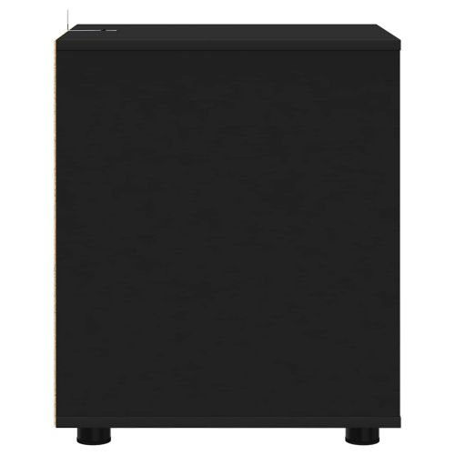Шкаф за съхранение 40 x 48 x 57 см Инженерна дървесина Черно