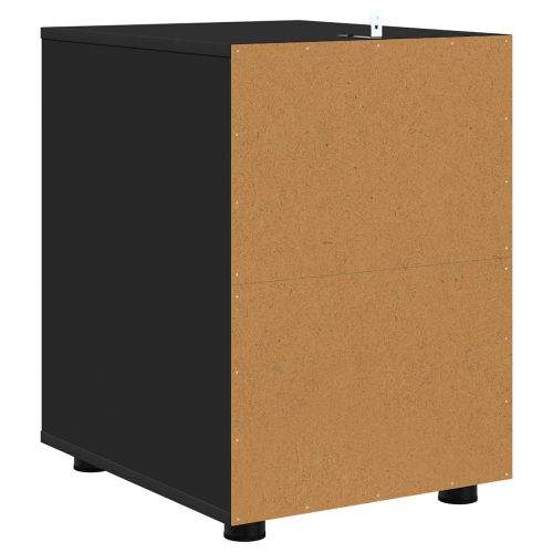 Шкаф за съхранение 40 x 48 x 57 см Инженерна дървесина Черно