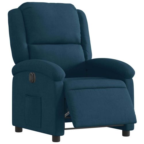 Електрически наклоняем стол, син, кадифе