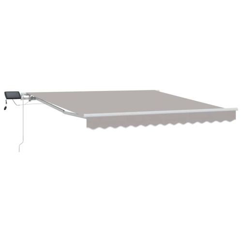 Прибираща се тента Светлосиво 300 x 250 cm Тъкан и алуминий