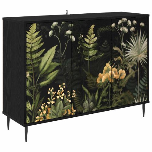 Служебен шкаф RHENEN Черен дъб 102 x 33 x 76 см