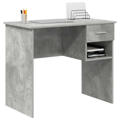 Бюро Циментено сиво 90 x 49 x 75 см Инженерна дървесина