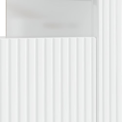 LED телевизионен кабинет HAARLEM 153 x 35 x 43 см Бял гланц
