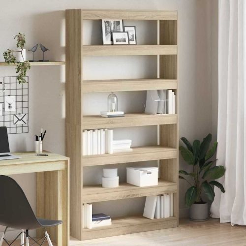 Шкаф за книги 6 нива 100 x 30 x 198 см Инженерна дървесина