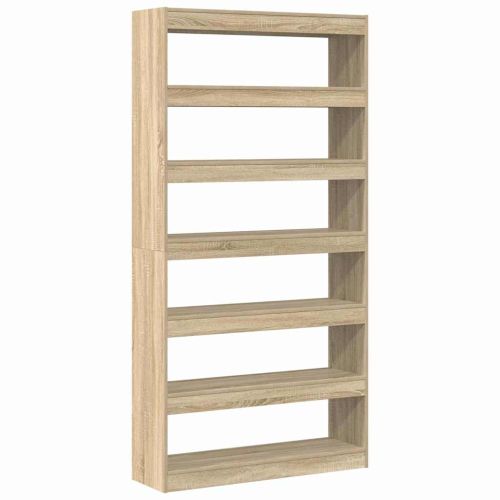 Шкаф за книги 6 нива 100 x 30 x 198 см Инженерна дървесина