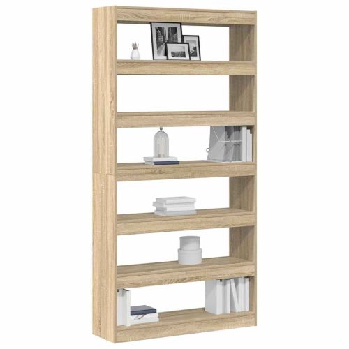 Шкаф за книги 6 нива 100 x 30 x 198 см Инженерна дървесина