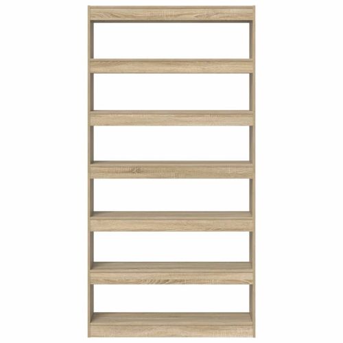 Шкаф за книги 6 нива 100 x 30 x 198 см Инженерна дървесина