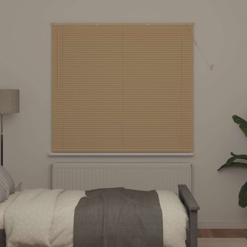 Венецианска щора Светло кафяво с шарка 150 x 160 cm 25 mm ПВЦ