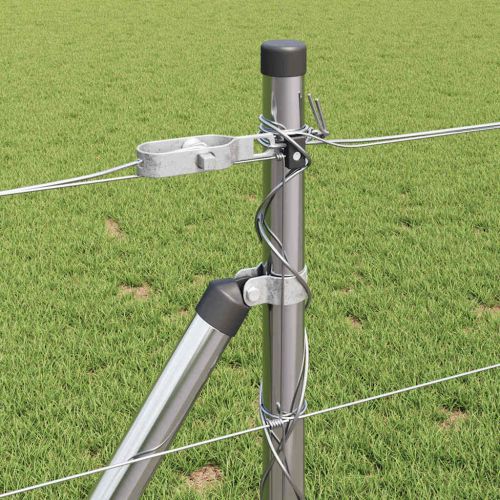 Заварена мрежа от тел с бетонен основание 25 x 0,8 m Сребристо