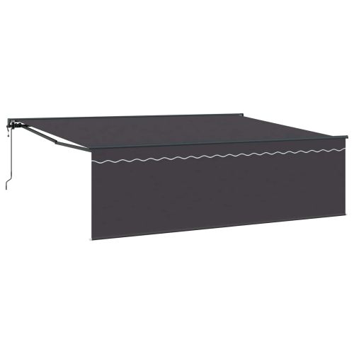 Прибираща се тента Антрацит 450 × 350 cm Полиестер и алуминий