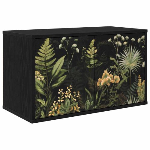 Стенен телевизионен шкаф RHENEN 69 x 33 x 40 см Черен дъб