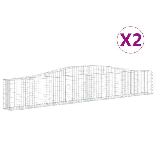 Габионни кошници арка 2 бр 400x30x60/80 см поцинковано желязо