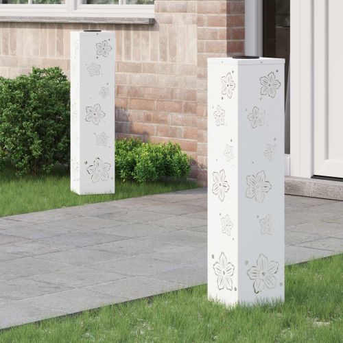 Соларна LED светлина за пътека 2 бр. Топло бяло 18 x 18 x 80 см