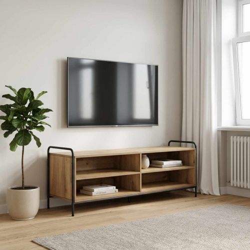 ТВ шкаф 140 x 39,5 x 50 см Дъб артизан Инженерна дървесина