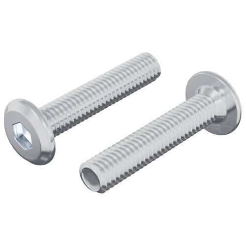 Заключващ винт Едноцветен 2 бр. Сребристо M6 x 30 mm Стомана