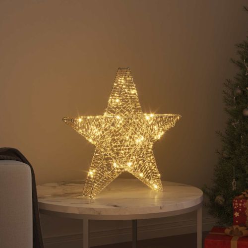 3D звезда 50 LED светодиода Топло бяло 55 x 52.5 x 9 см PET