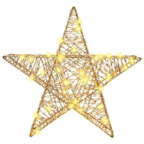 3D звезда 50 LED светодиода Топло бяло 55 x 52.5 x 9 см PET