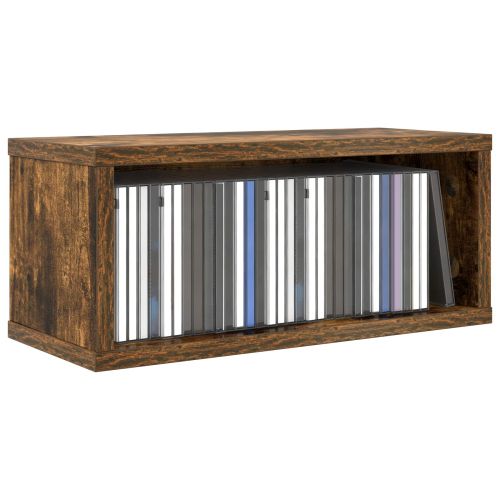 Рафтове за CDs Опушен дъб 40 x 17 x 17 см Инженерна дървесина