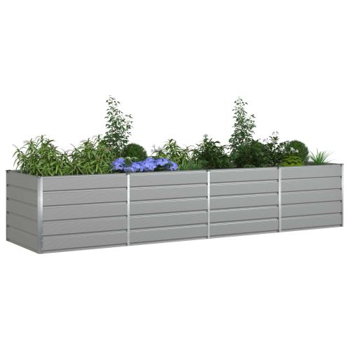 Кашпа Светлосиво 385 x 100 x 75 см Поцинкована стомана
