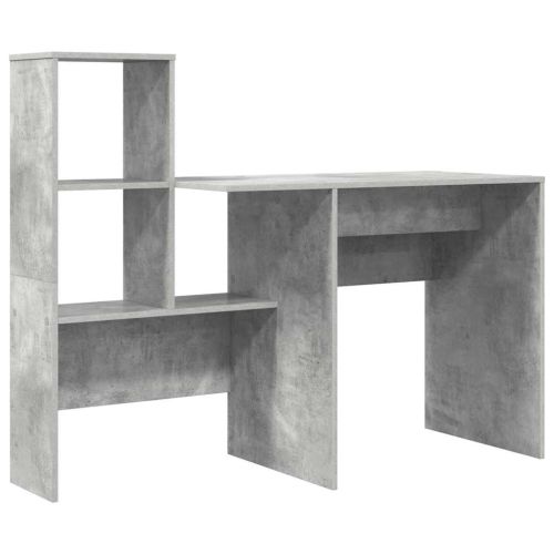 Бюро Циментено сиво Инженерна дървесина 131,5 x 50 x 106,5 см