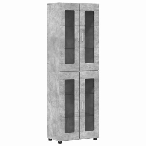 Висок шкаф FLORIN 60 x 35 x 182 см Циментено сиво