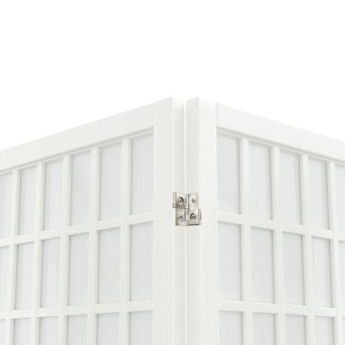 Параван за стая, 3 панела, в японски стил, 120x170 cм, бял