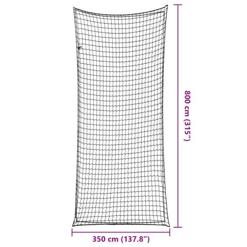 Мрежа за ремарке с еластично въже, черна, 8x3,5 м, PP