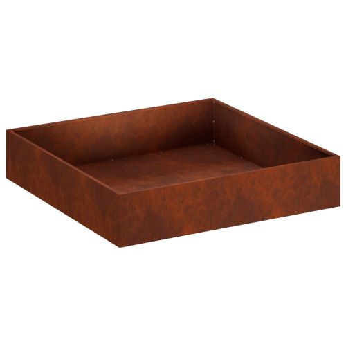 Градинска саксия Ръждясало 80 x 80 x 20 cm Кортенова стомана
