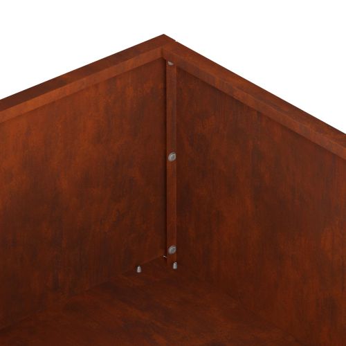 Градинска саксия Ръждясало 80 x 80 x 20 cm Кортенова стомана