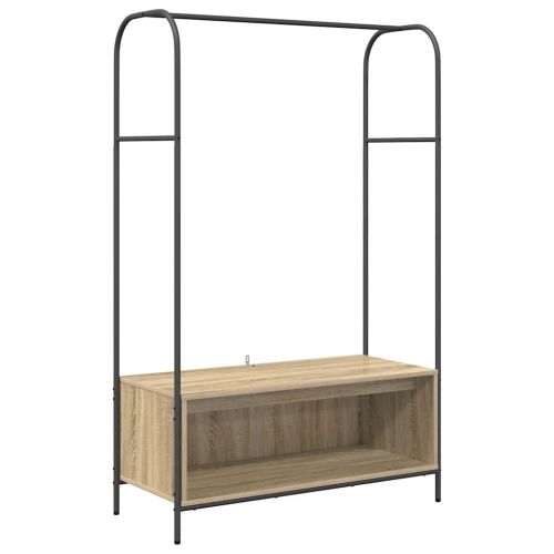 Държач за дрехи Кафяв дъб 100 x 44 x 160 см Инженерна дървесина
