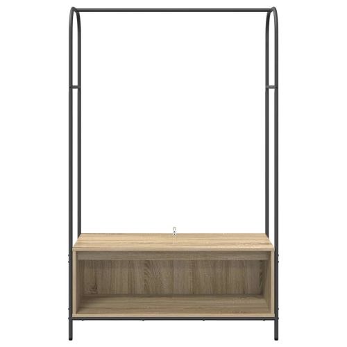 Държач за дрехи Кафяв дъб 100 x 44 x 160 см Инженерна дървесина