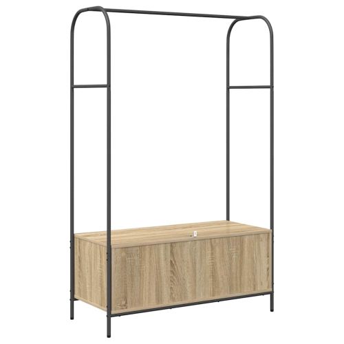 Държач за дрехи Кафяв дъб 100 x 44 x 160 см Инженерна дървесина
