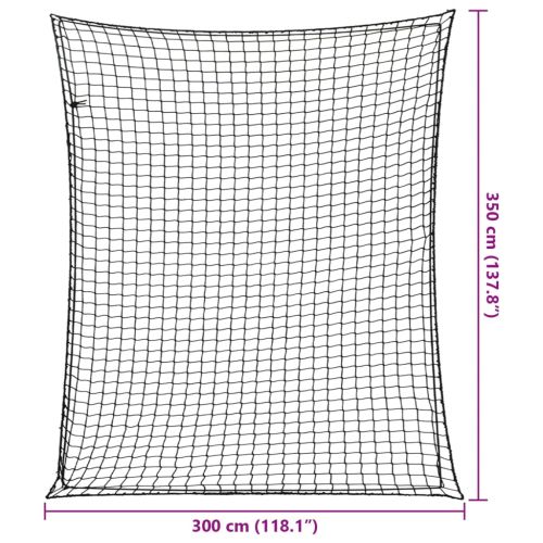 Мрежа за ремарке с еластично въже, черна, 3,5x3 м, PP