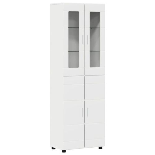 Висок шкаф FLORIN 60 x 35 x 182 см Бяло Инженерна дървесина