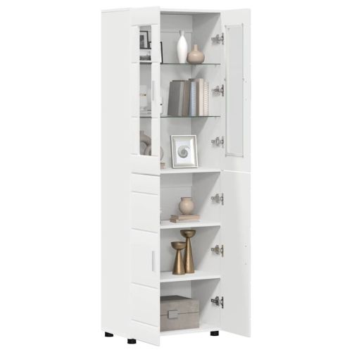 Висок шкаф FLORIN 60 x 35 x 182 см Бяло Инженерна дървесина
