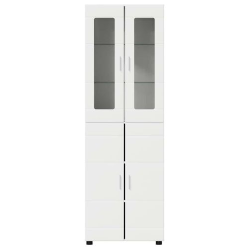 Висок шкаф FLORIN 60 x 35 x 182 см Бяло Инженерна дървесина