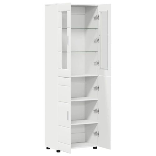 Висок шкаф FLORIN 60 x 35 x 182 см Бяло Инженерна дървесина