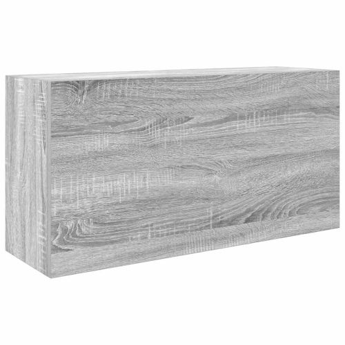 Стенен шкаф за баня, сив сонома, 80x25x40 см, инженерно дърво