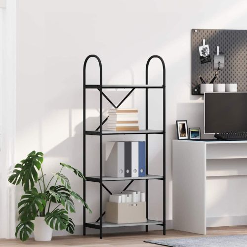 Рафт за книги 4 нива 60 x 30 x 146 см Инженерна дървесина
