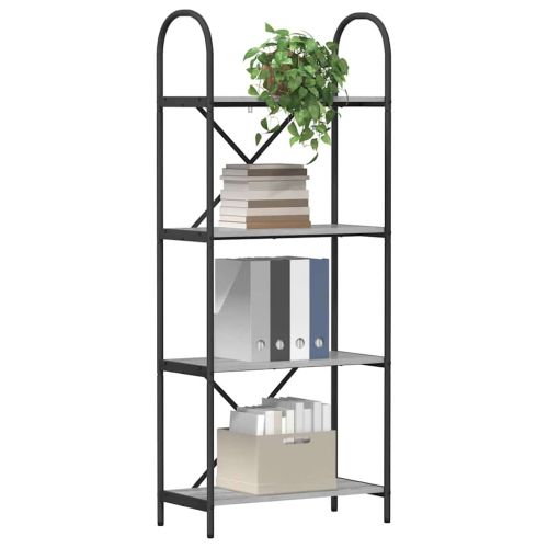 Рафт за книги 4 нива 60 x 30 x 146 см Инженерна дървесина
