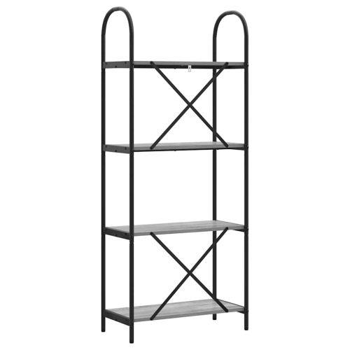 Рафт за книги 4 нива 60 x 30 x 146 см Инженерна дървесина