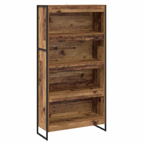 Шкаф за книги 80 x 30 x 155 см Инженерна дървесина Старо дърво