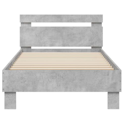 Рамка за легло Бетонно сиво 80 x 200 cm Инженерна дървесина