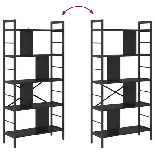 Рафт за книги 9 нива 75 x 30 x 156 см Инженерна дървесина
